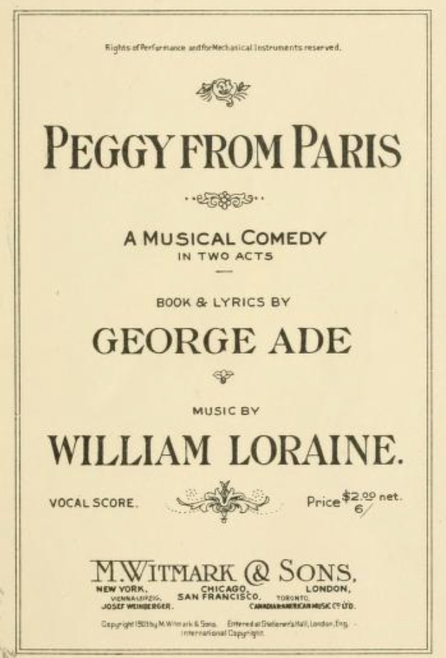 Peggy from Paris title page